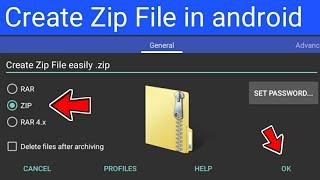 Create zip file in android phone