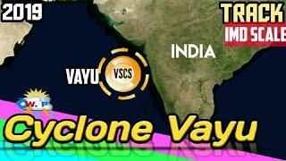 The Track of Cyclone Vayu imd scale