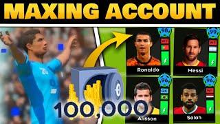 NEW ACCOUNT TO MAXED ACCOUNT IN MINUTES  100000 COINS SPENDING SPREE  Dream League Soccer 2021