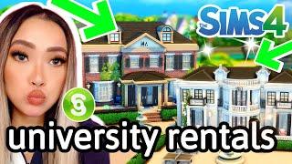 building a sorority AND frat house on ONE lot in the Sims 4 For Rent Around the World Series Part 5