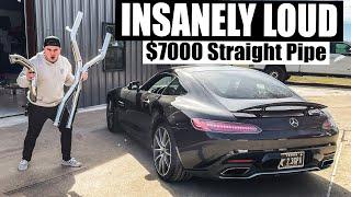 Making my AMG GTS INSANELY LOUD Straight Pipe Turboback Exhaust install