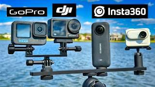 GoPro 12 vs DJI Action 4 vs Insta360 X3 vs GO 3