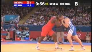 Olympic games 2012 Final Greco-Roman 120Kg. CUB Mijain LOPEZ NUÑEZ vs EST Heiki NABI