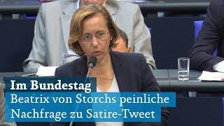 Nach Titanic-Tweet Beatrix von Storch stellt im Bundestag Nachfrage zu Fraktionsbündnis