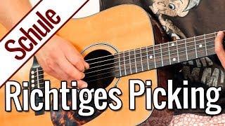 Richtiges Picking mit Wechselschlag - Tonleiterspiel  Gitarrenschule