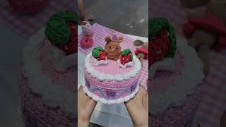 crochet birthday cake box  #crochet #amigurumi #rajut #crochetpattern #short #shortvideo