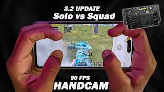 90 Fps   Solo vs Squad Handcam Gameplay In IQOO NEO 6   Best 5 Fingers+Full Gyro Handcam In BGMI