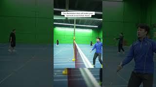 Maybe you will scratch your head if you encounter this Badminton Trickshot #shorts