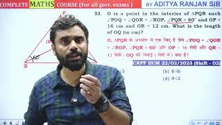 GEOMETRY ज्यामिति  Similarity And Congruency Class 29  By Aditya Ranjan Sir  Champion 17.0