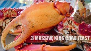 Massive King Crab Feast with Curry Octopus Squid Lobster Shrimp & Conch