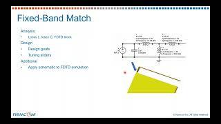 Overview of XFdtds Schematic Editor and Optimization for Matching Network Design