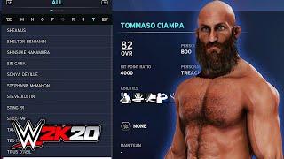 WWE 2K20 All Superstar Overalls Stats & Teams 100+ Characters