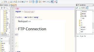 Note pad ++ FTP Connection