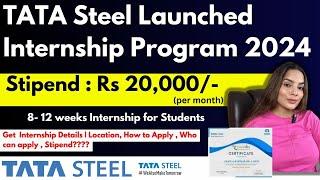 Tata Steel Summer Internship Program 2024  TATA Internship for Students with Certification