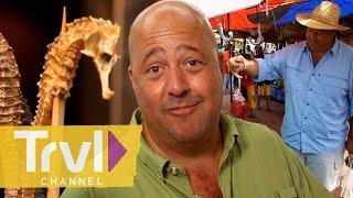 Most OUTRAGEOUS Street & Market Food  Bizarre Foods with Andrew Zimmern  Travel Channel