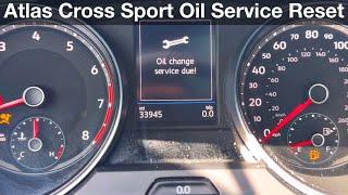 Volkswagen Atlas Cross Sport Oil  Change Service Due Reset 2021