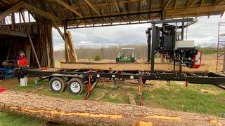 SAWMILL - Milling 20 Foot Long boards - DIY LUMBER