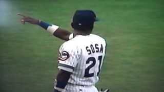 Sammy Sosa Forgets How Many Outs There Are PLaying Center Field