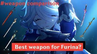 The best weapon for Furina??  Weapon Comparison  Genshin impact  Co Furina Showcase