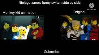 Ninjago x Monkey kid fan animation Zanes funny switch side by side