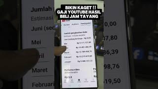 Bikin Kaget‼️Gaji Youtube Hasil Beli Jam Tayang #tutorialyoutube #shorts #fyp