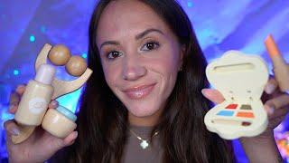 ASMR  Wooden Makeup & Skincare layered sounds wooden personal attention