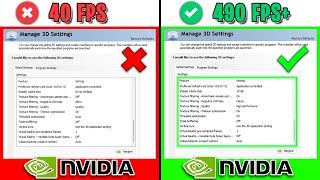 *NEW* NVIDIA CONTROL PANEL - Best Settings for FPS & Performance in 2024