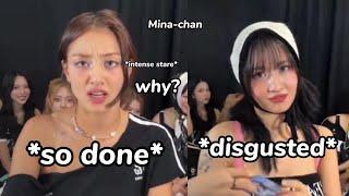 the difference between how twice *reacts* to this member then to *maknaes*