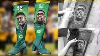 Green Bay Packers Ultimate Fan Boots Reggie White Airbrushing