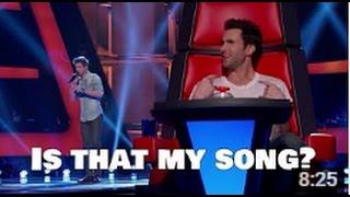 5 contestants on the voice who auditioned with a coaches song