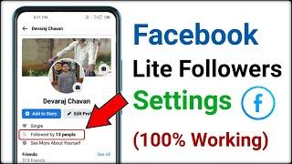 Facebook Lite Followers Settings  How to Activate Follower Option on Facebook Lite