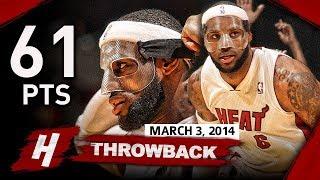 The Game MASKED LeBron James BECAME a LEGEND 2014.03.03 vs Bobcats - 61 Points EPIC NIGHT