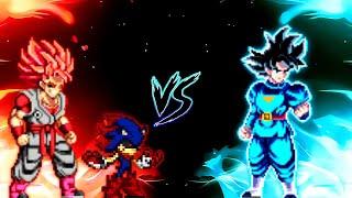 Evil Goku TP V3 OP AF & Sonic exe V2 OP AF VS Goku Daishinkan V2 OP in #Jumpforce #Mugen