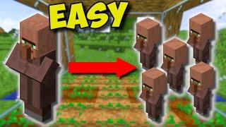 1.17+ EASIEST Way To BREED VILLAGERS In Minecraft - Simple Villager Breeder