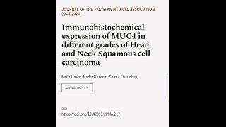 Immunohistochemical expression of MUC4 in different grades of Head and Neck Squamous ...  RTCL.TV