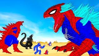 Rescue SUPERHEROES GODZILLA x KONG vs vs Evolution Of SPIDER SHIMO  Who Is The King Of Monster?