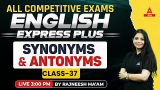 Synonyms And Antonyms  English Class For All Punjab Competitive Exams By Rajneesh Mam #37