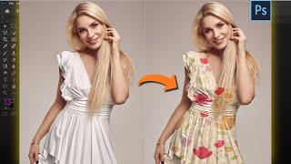 How to Add Patterns to Clothing in Photoshop  Putting Any Design on a Dress using Photoshop