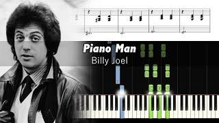 Billy Joel - Piano Man - Piano Tutorial + SHEETS  #tbt