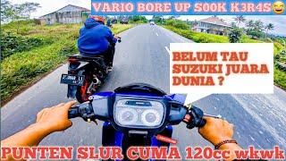 DIKIRA PEL4N ? VARIO INI NGEREMEHIN SATRIA HIU CUMA 120cc ?  PUNTEN SLURR NUMPANG LEWAT HAHA