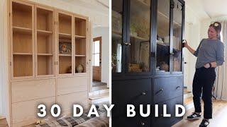 30 Days To Build A Timeless Family Heirloom START TO FINISH DIY GLASS FRONT CABINET BUILD