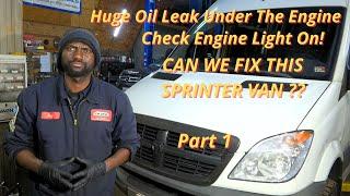 Glow Plug Light Stays On & Oil Cooler Leaks On Dodge Sprinter Van CAN WE FIX IT?  Part 1