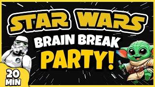 Star Wars Brain Break Party  Brain Breaks for Kids  Freeze Dance  Just Dance  Danny Go Noodle