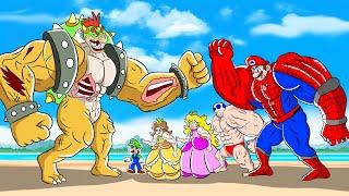 Super Mario Bros. vs GIANT Bowser into Zombie Monster From the DEAD SECRET