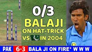 Thrilling Bowling  by Balaji vs Pakistan  Ind vs Pak 5th odi 2004  Lakshmipathy Balaji W W W 