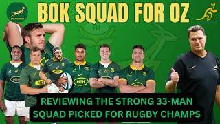 STRONG SQUAD  Reviewing Rassies 33-man squad for two tests against Australia