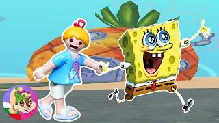 Един ден в BIKINI BOTTOM със SPONGEBOB и Hannah️ Obby Roblox  Playmobil Familie Vogel