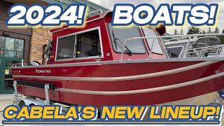 CABELAS NEW BOAT LINEUP 2024...fishing boats ski boats wake boats bass boats aluminum boats.