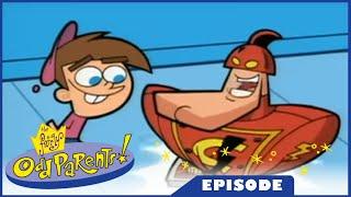 The Fairly OddParents - The Crimson Chin Meets Mighty Mom & Dyno Dad  Engine Blocked - Ep. 31