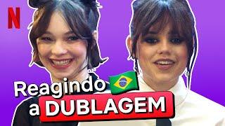 Elenco de Wandinha REAGE a dublagem  Wandinha  Netflix Brasil